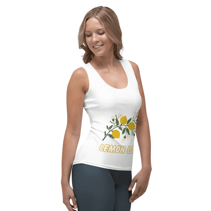 Lemon Love All-Over Print Women's Tank Top product image (7)