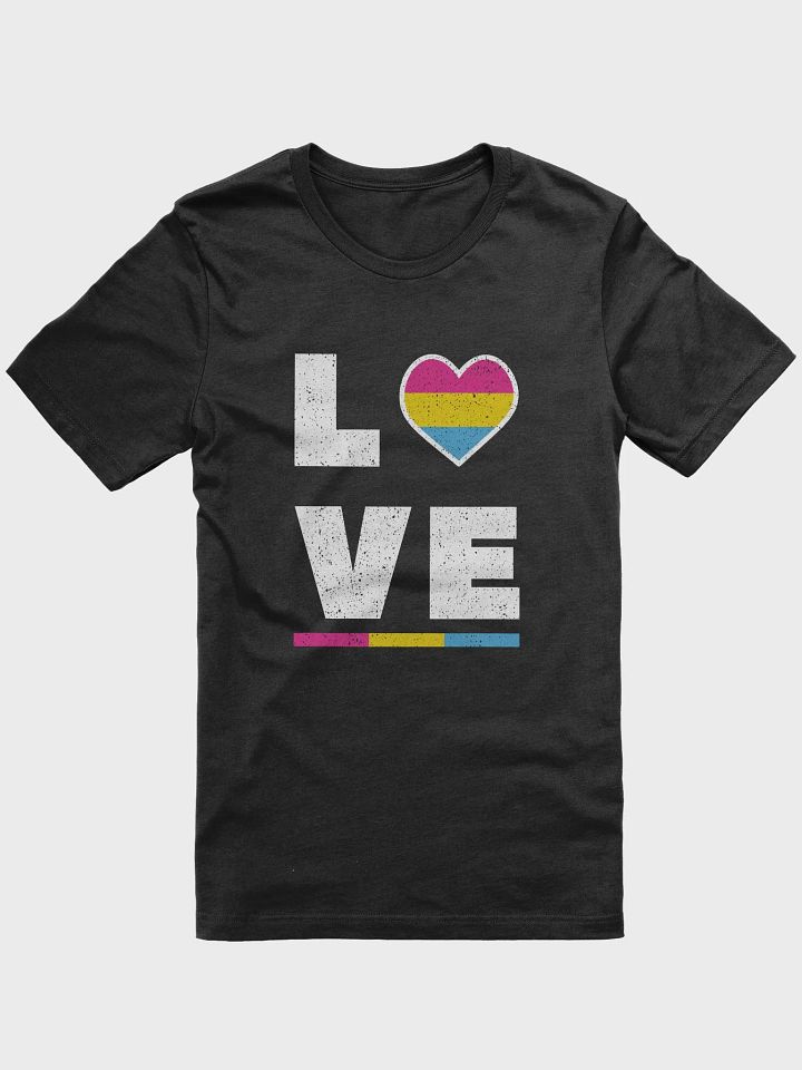 LGBTQ Pansexual Pride Flag Distressed Grunge Love T-Shirt product image (2)