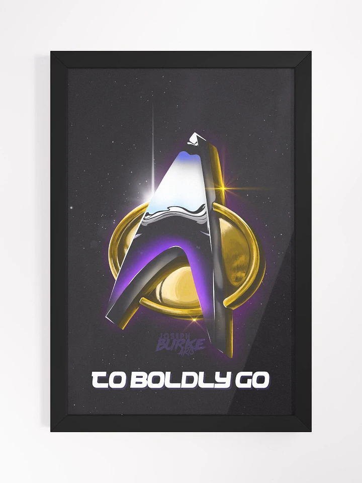 To Boldly Go Star Trek Communicator Metallic Chrome Framed Art product image (2)
