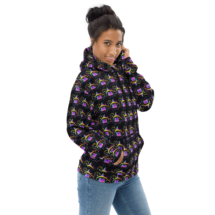 Valentines Heart All Over Print Hoodie product image (2)