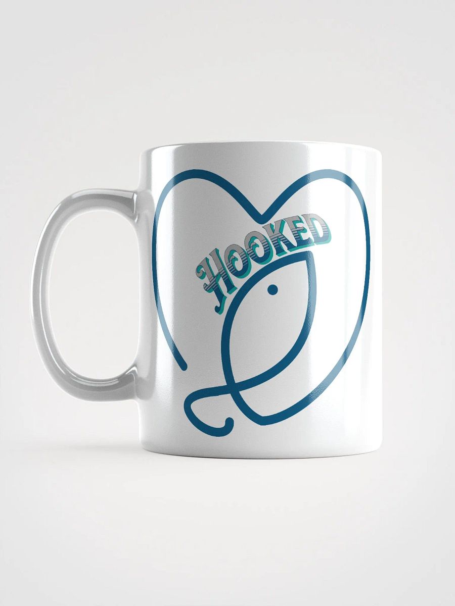 Hooked On Love Ceramic Mug, Heartfelt Connection Mug, Heart & Fish Coffee Cup, Romantic Love Gift, Valentine's Day Gift, Anniversary Present, Fisherman's Birthday Gift product image (6)