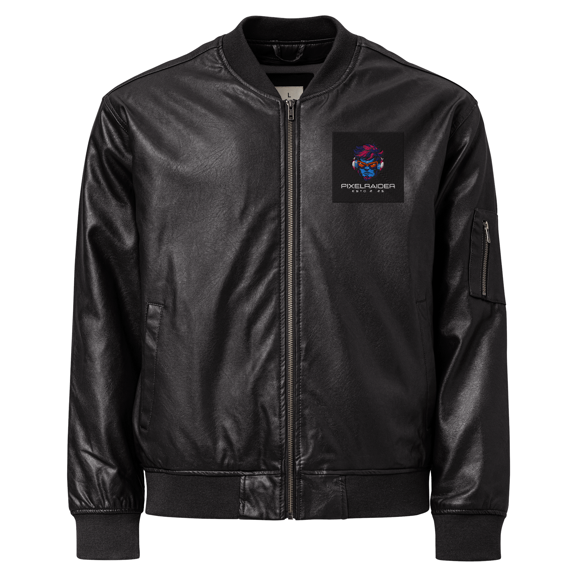 Threadfast Apparel Faux Leather Bomber Jacket product image (1)