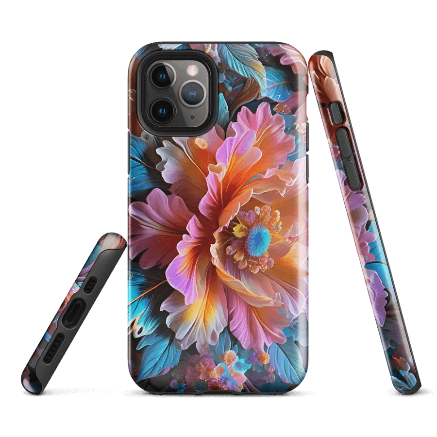 Tough Phone Case for iPhone® - Iridescent Flowers product image (1)