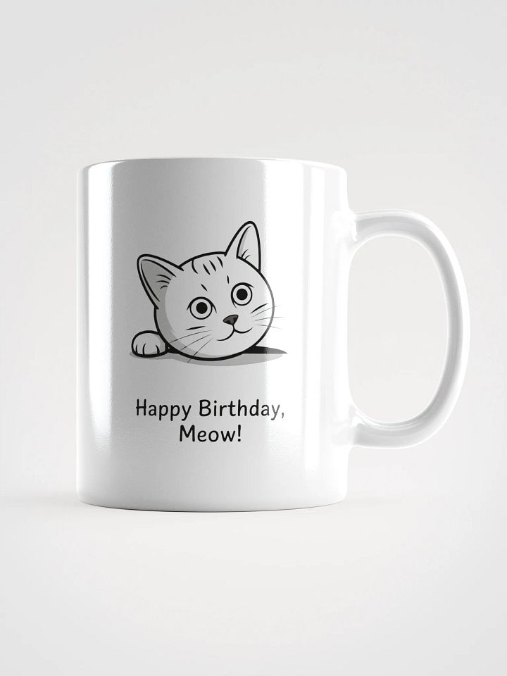 Happy Birthday Meow Mug | Cat Lover Gift Mug product image (1)