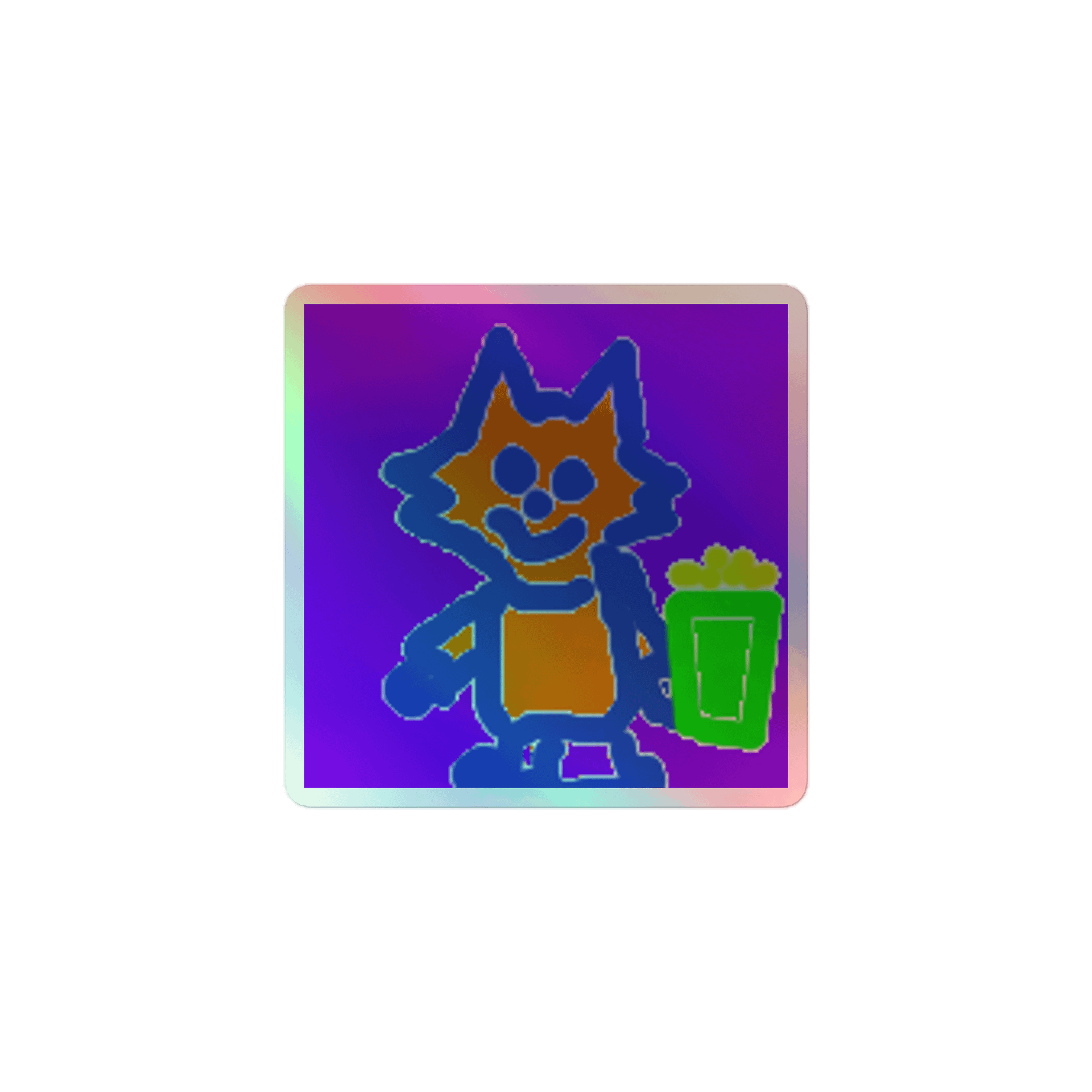 Whiskered Whimsy Whiskers & Popcorn Holographic Sticker Sheet product image (1)