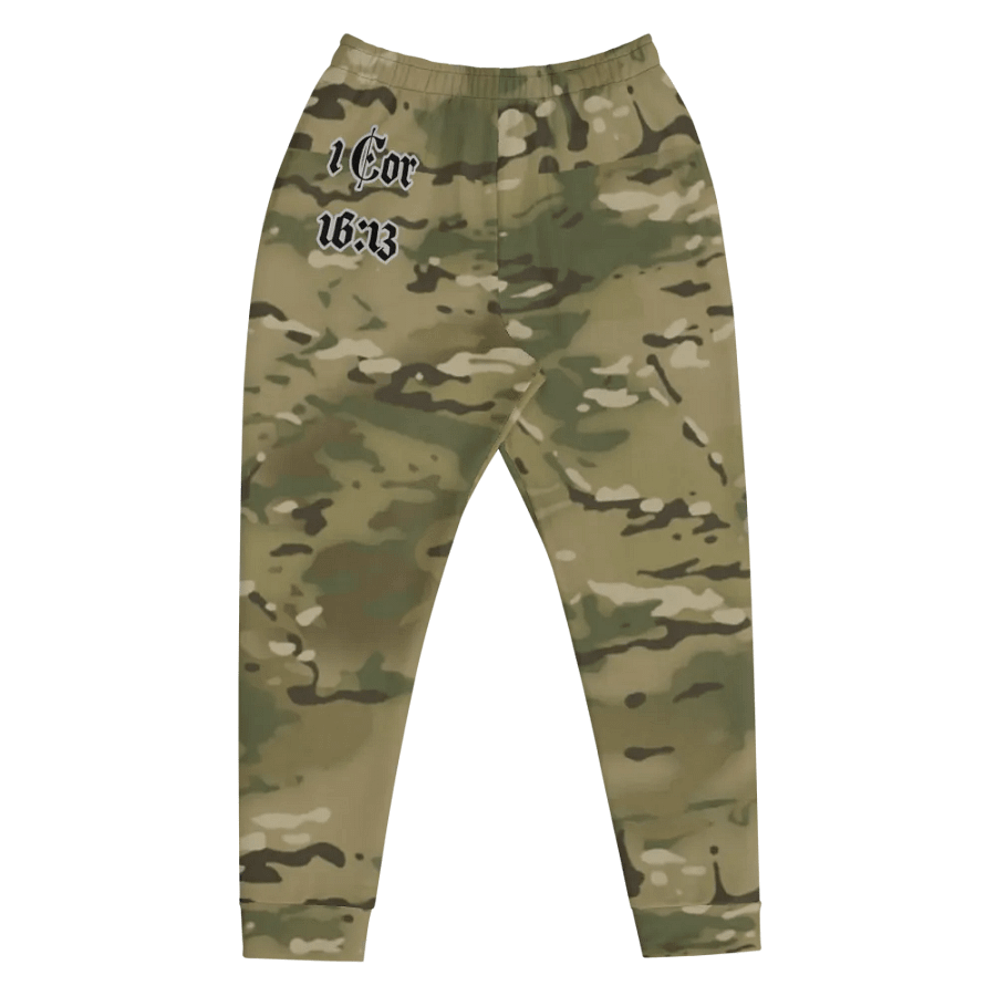 Faithful Camo: 1 Corinthians 16:13 Male Joggers - Multicam product image (9)