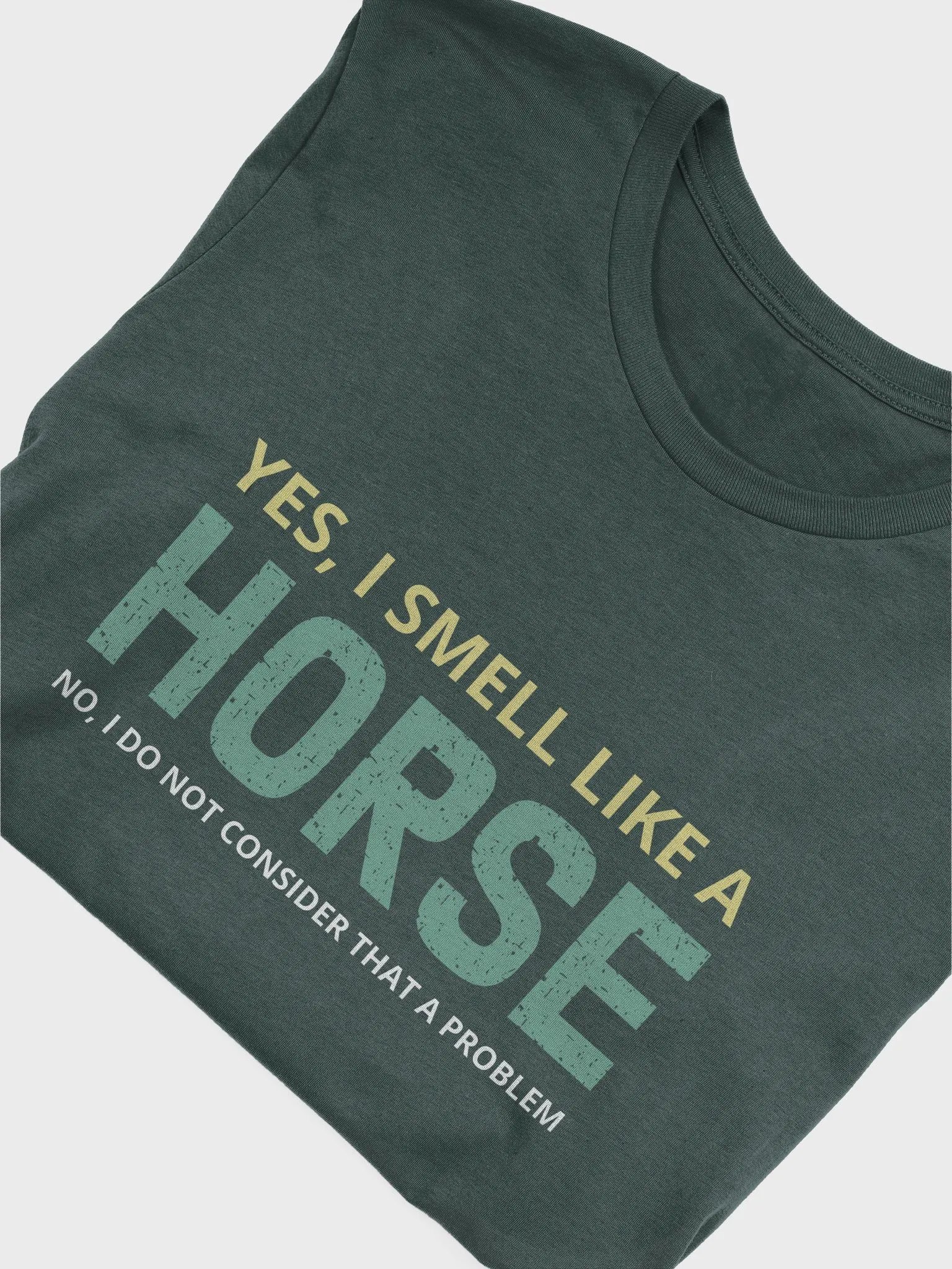 "I smell like a horse-single color" t-shirt product image (3)