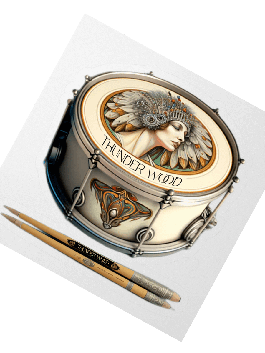 Thunder Wood Drummer Stickers product image (2)