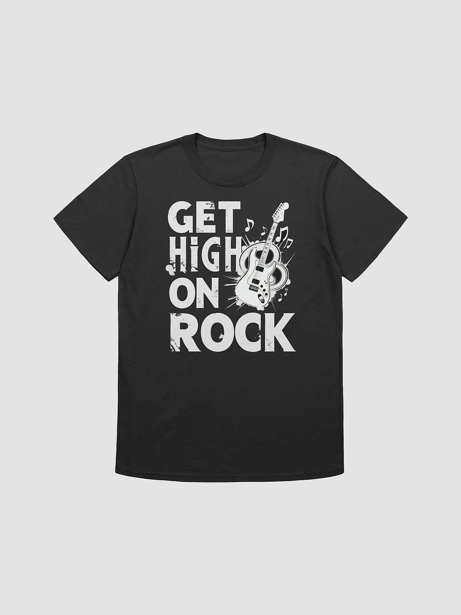 Rock Music-Inspired T-Shirt – Bold 'GET HIGH ON ROCK' Design, Unisex Fit product image (3)