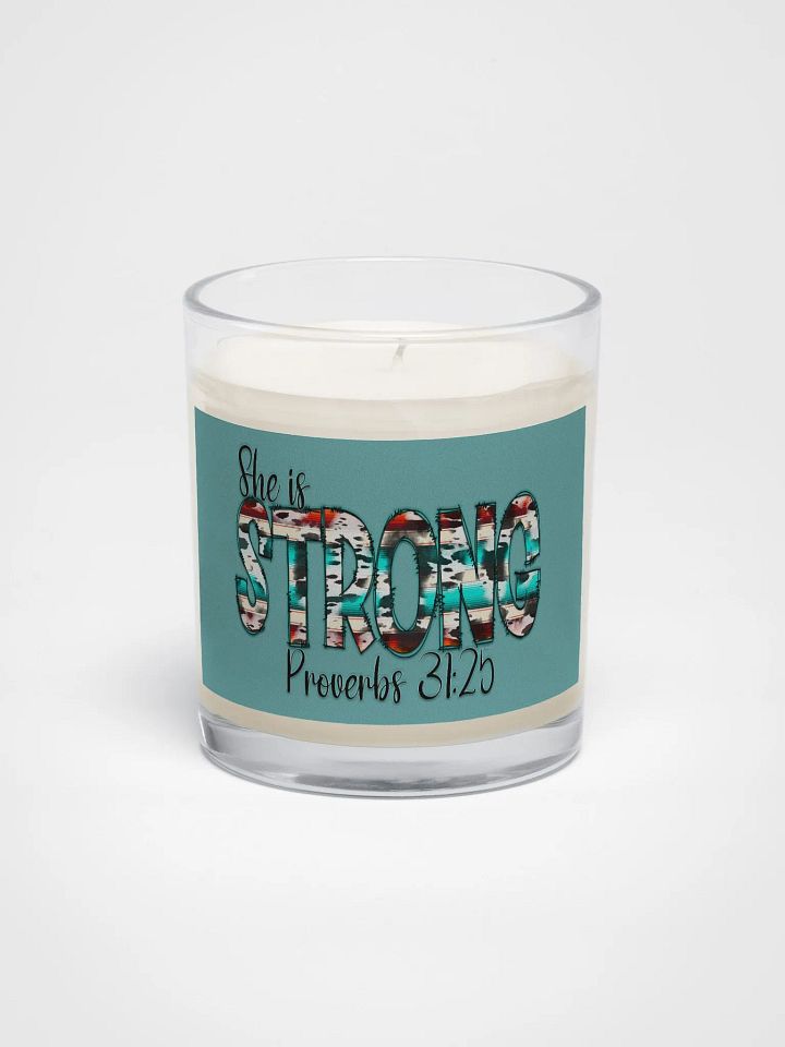 Proverbs 31:25 "She is Strong" Soy Wax Candle product image (2)