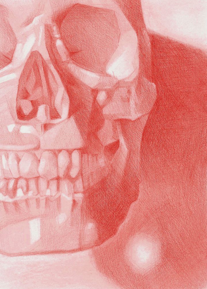 Crimson Skull - Original Drawing product image (1)