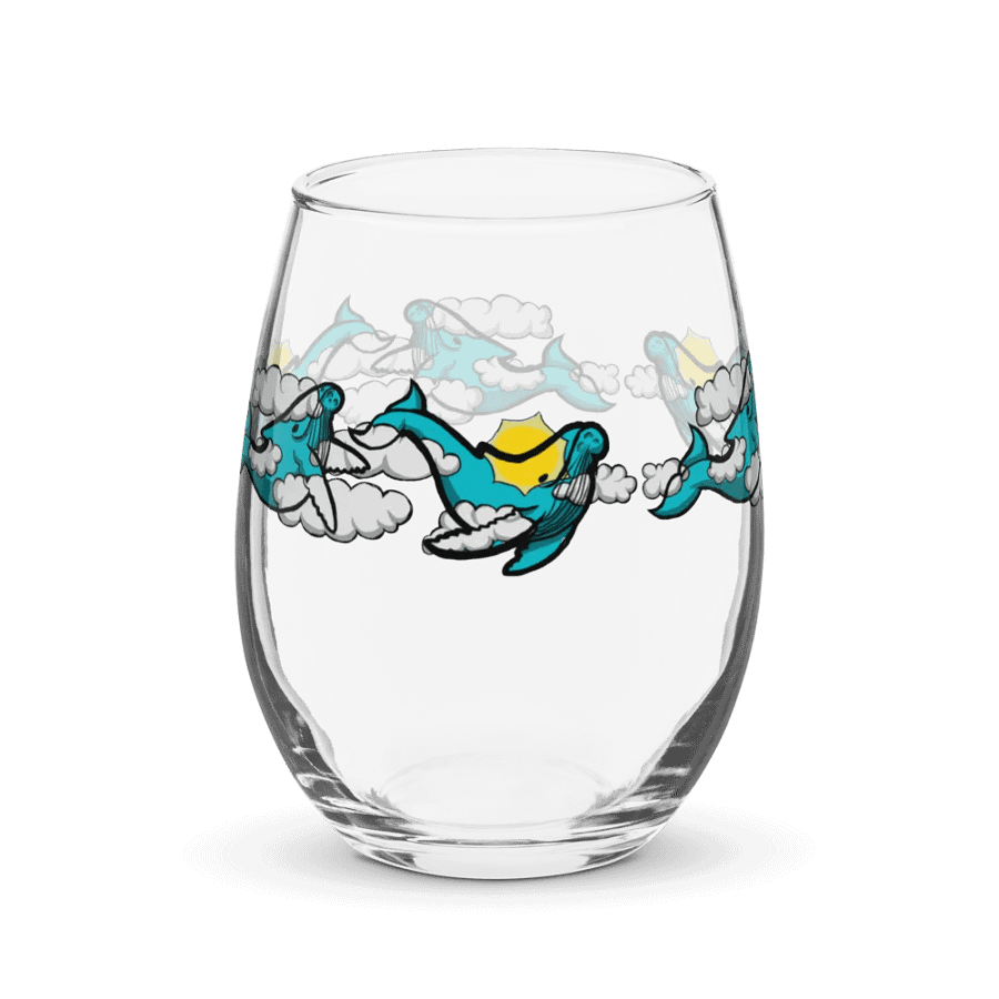 sky humpback whale stemless wine glass product image (4)