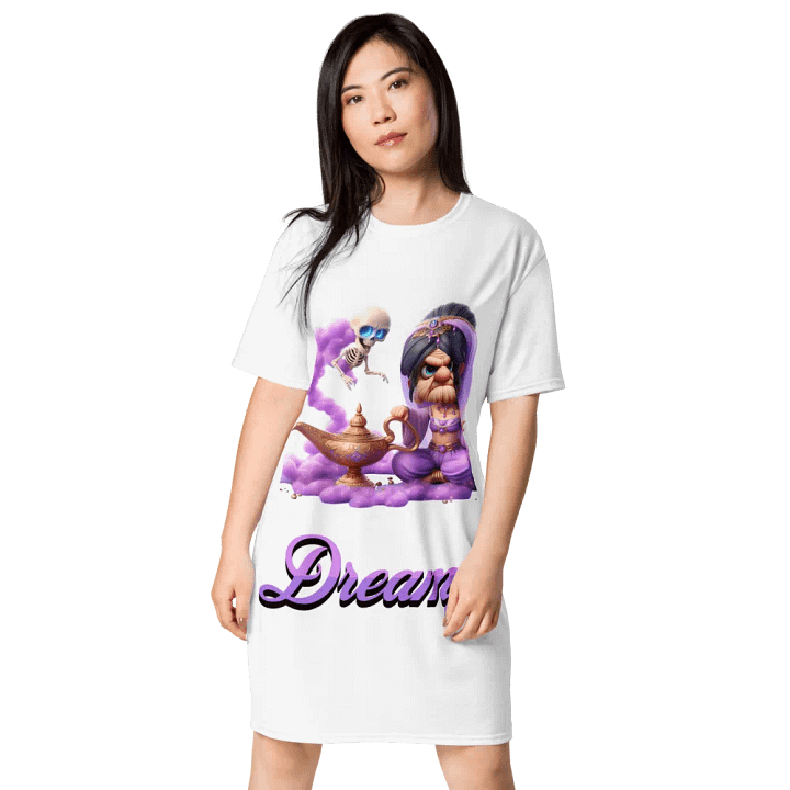 Dreamy & The Lamp All-Over Print T-Shirt Dress product image (1)