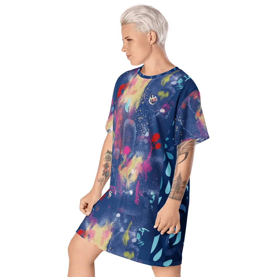 SplatterWear #7 T-Shirt Dress/True Blue product image (3)