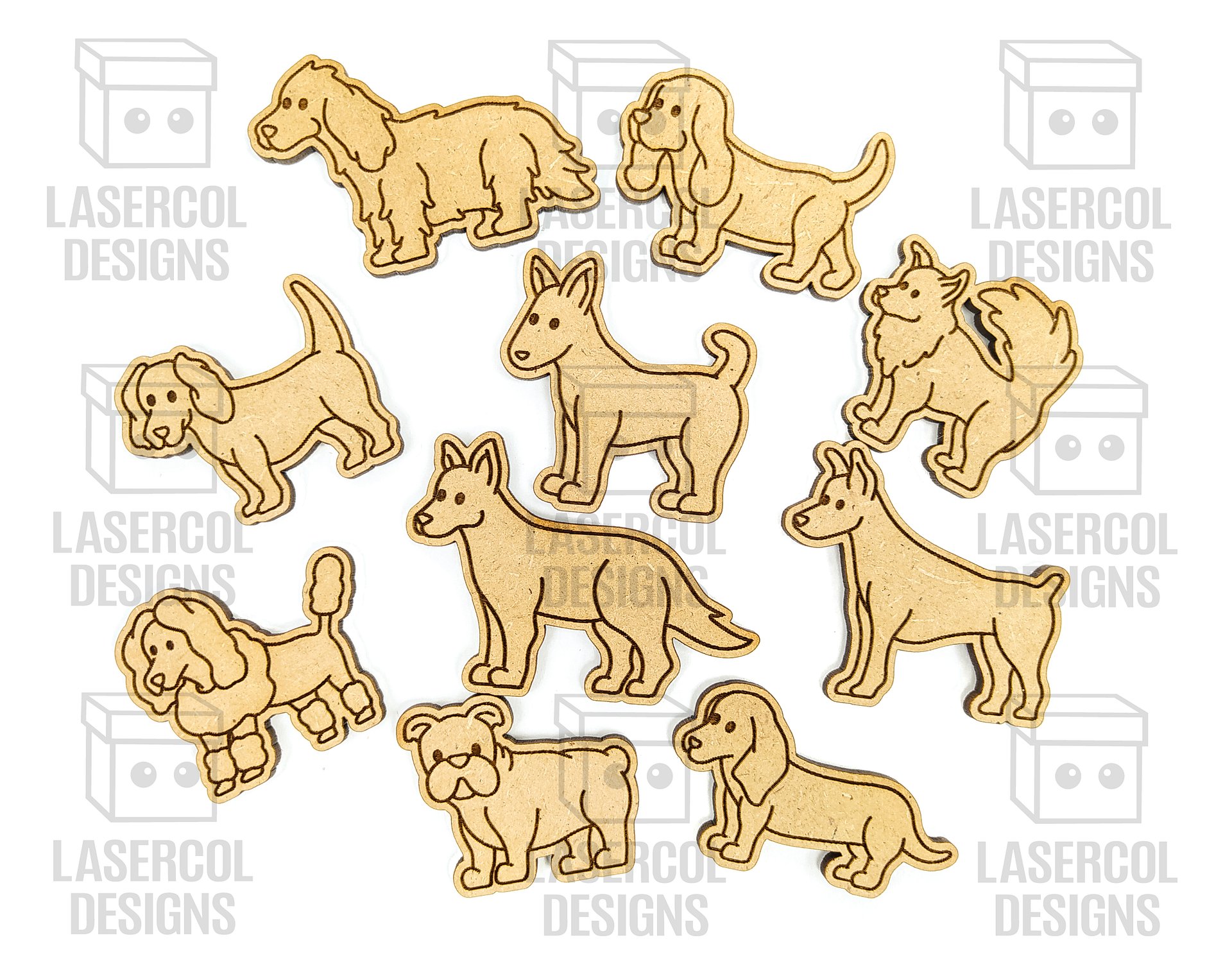 Dogs Paint Kit DIY Cut Outs - Laser Cut Files product image (2)