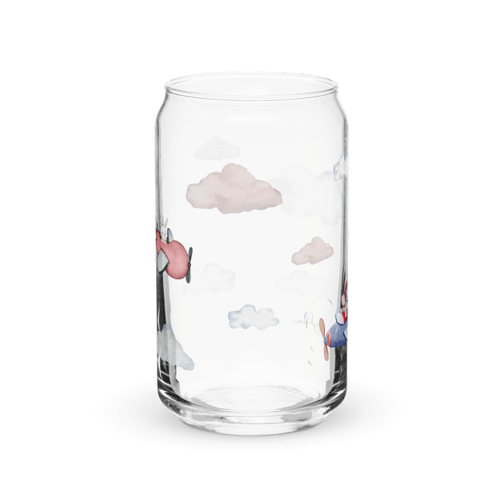 In The Air Glass Can | 16 oz Whimsical Flight Drinkware product image (1)