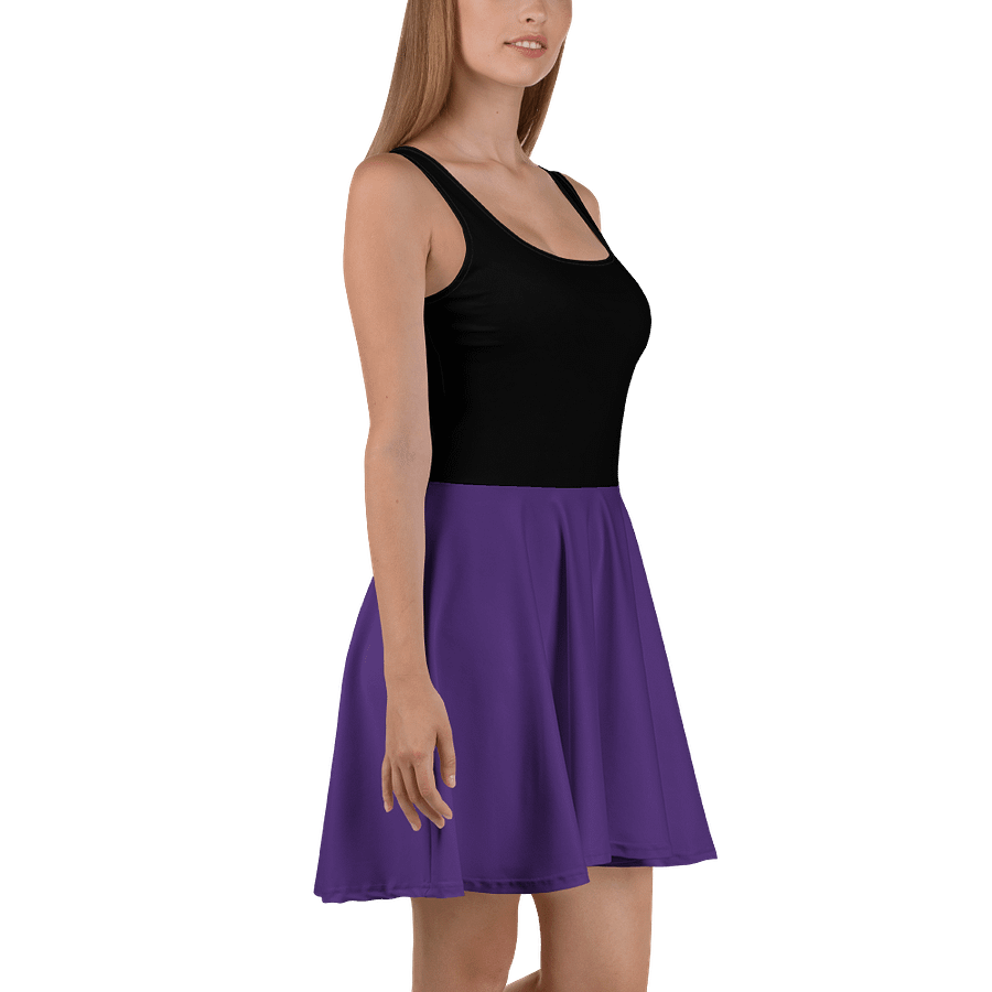 Midnight Veil Designs Black and Purple Fantasy Skater Dress - XS to 3XL product image (4)