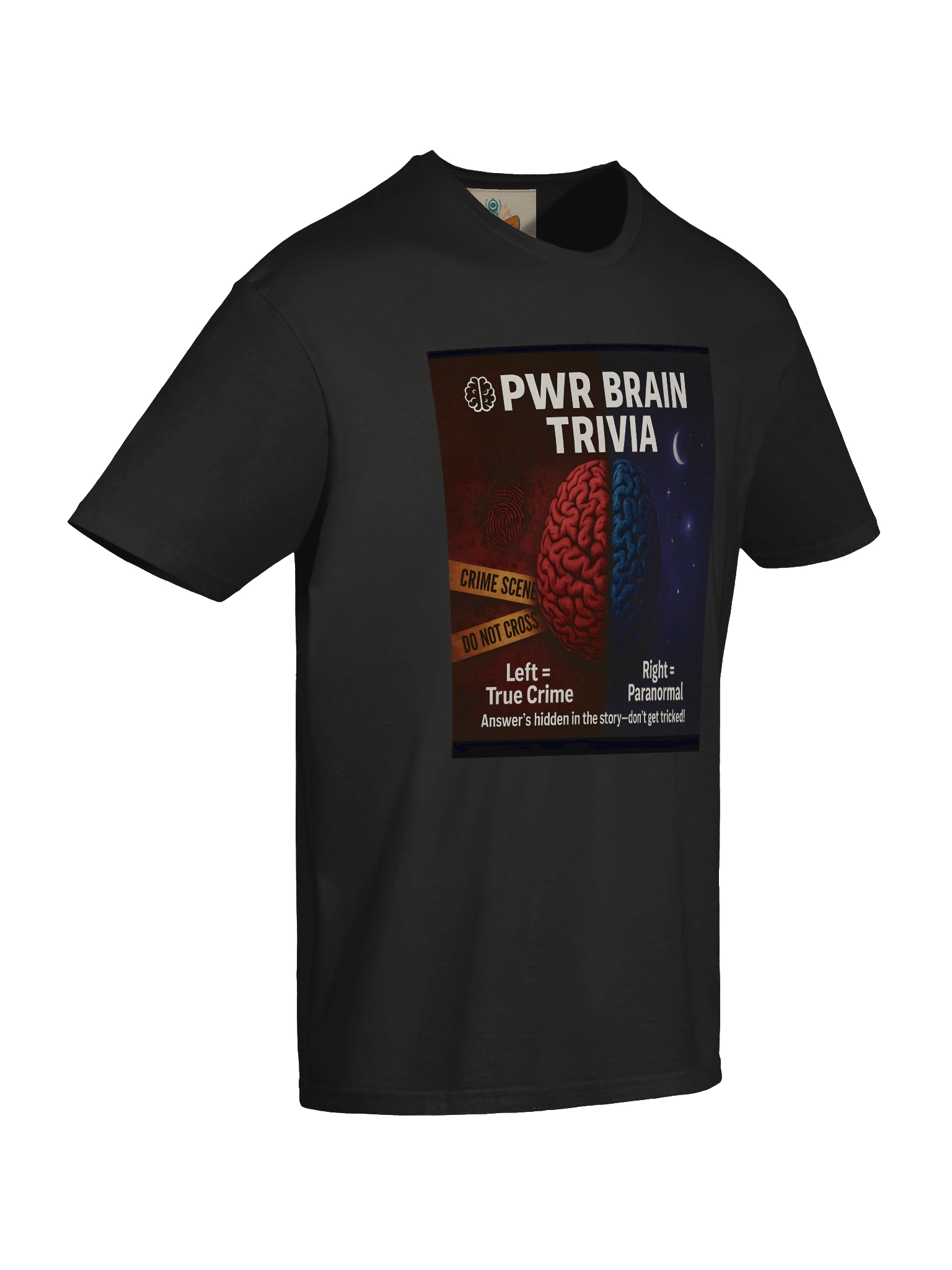 Unisex PWR Brain Trivia Black T Shirt product image (10)