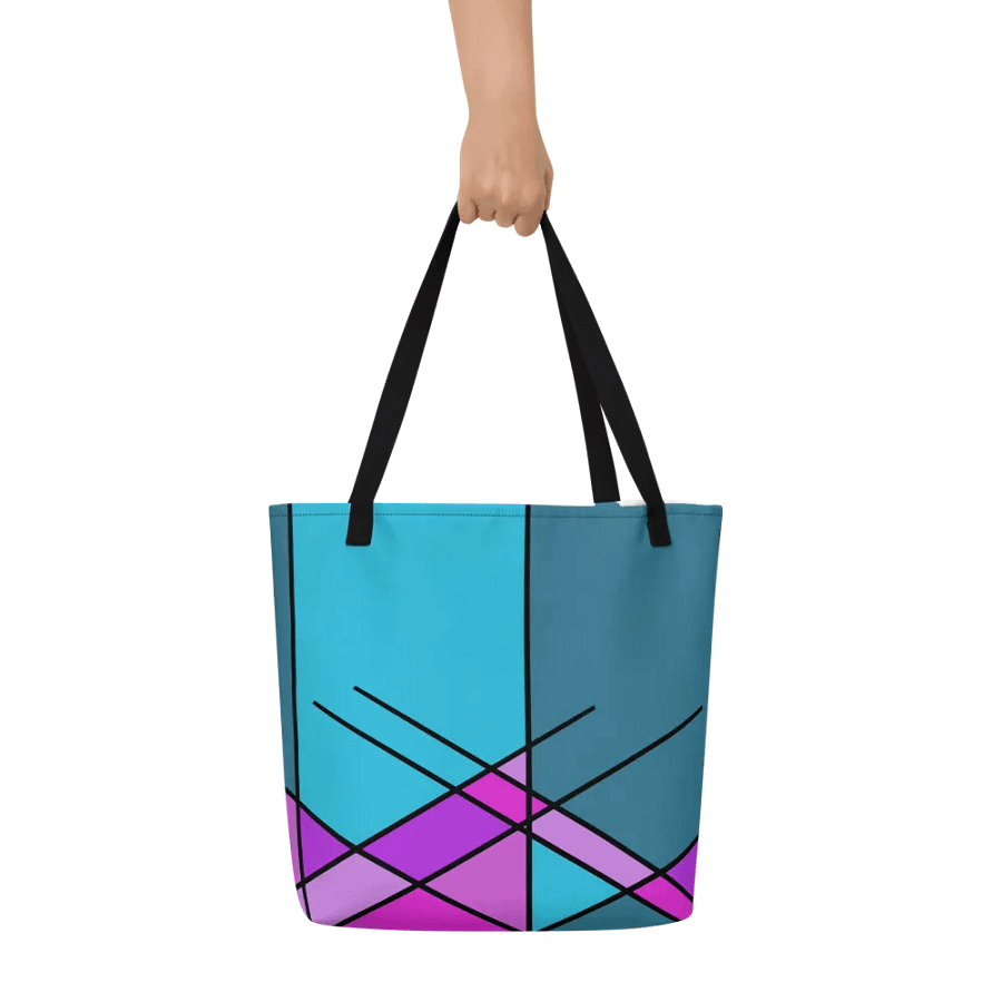 Symmetry In Shades Vibrant Geometric Design Tote Bag product image (7)