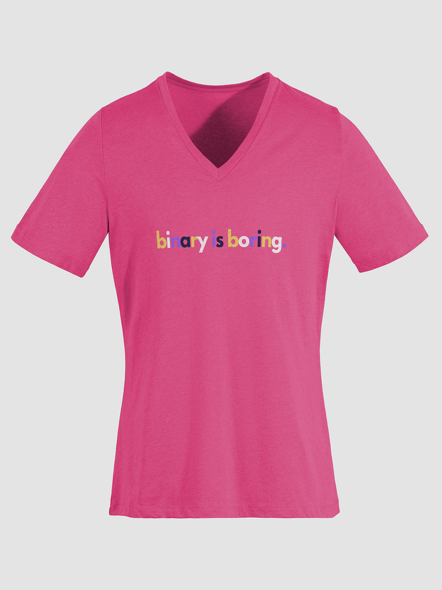 Binary Is Boring Relaxed V-Neck Tee product image (28)