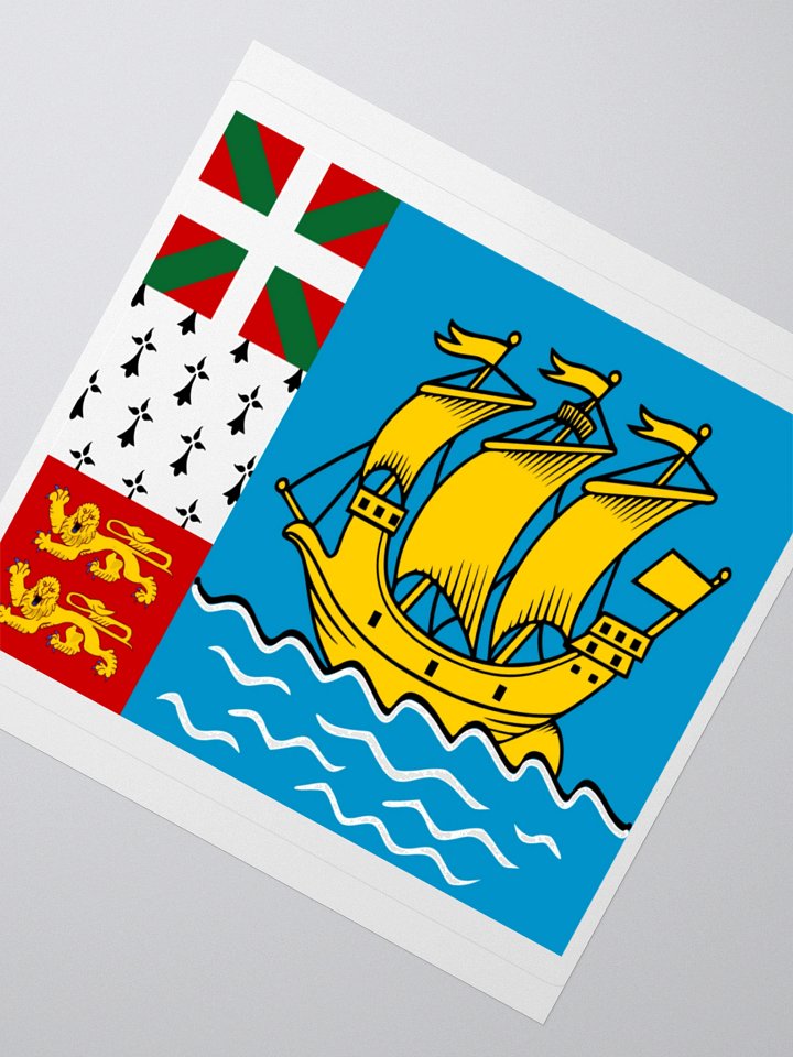 Saint Pierre and Miquelon Flag Sticker - Durable Vinyl for Indoor Use - Multiple Sizes Available product image (4)