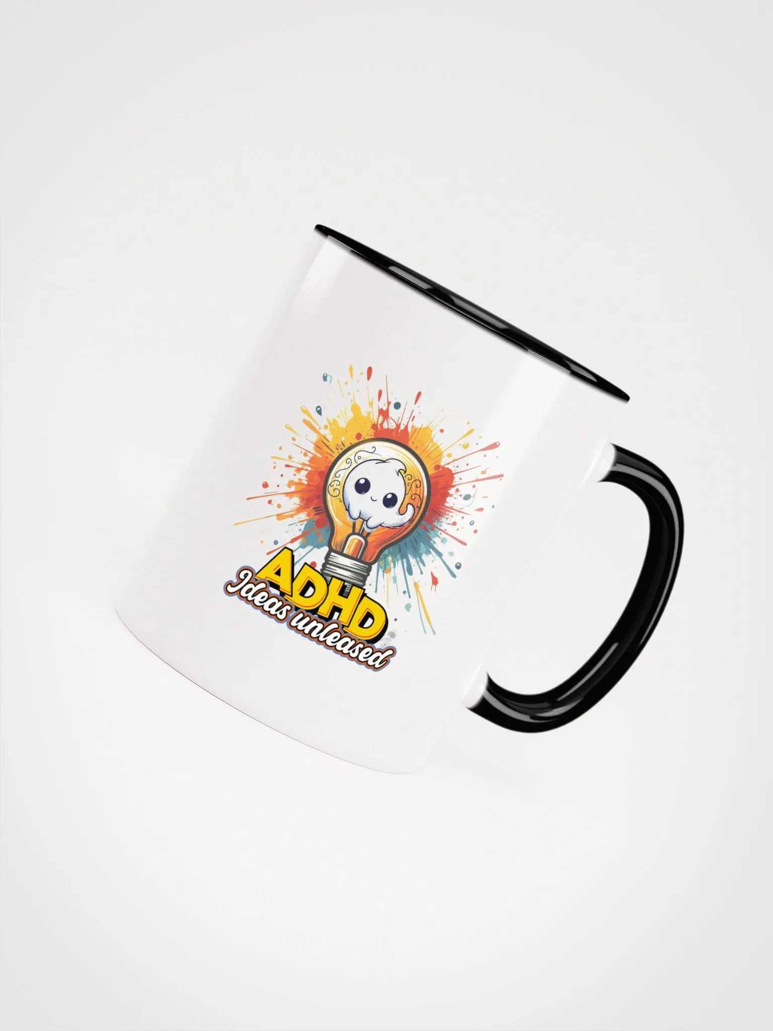 ADHD Ideas Unleashed Ceramic Mug with Color Inside product image (47)