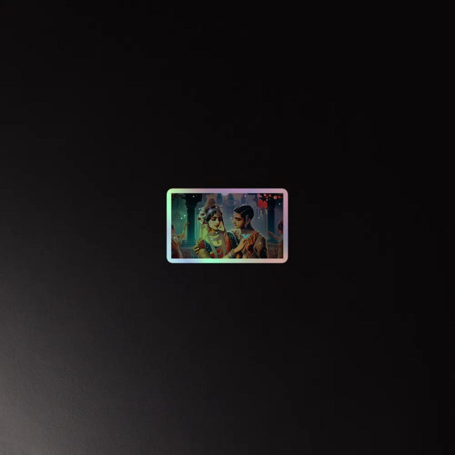 Holographic sticker #2 Rain Oldies Music Hindi Song purana 1920 product image (4)