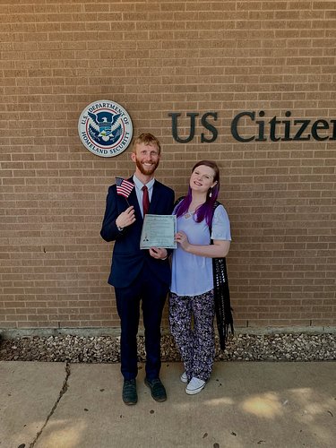 He did it!!! 8 years in the making but finally a US citizen!!❤️💙