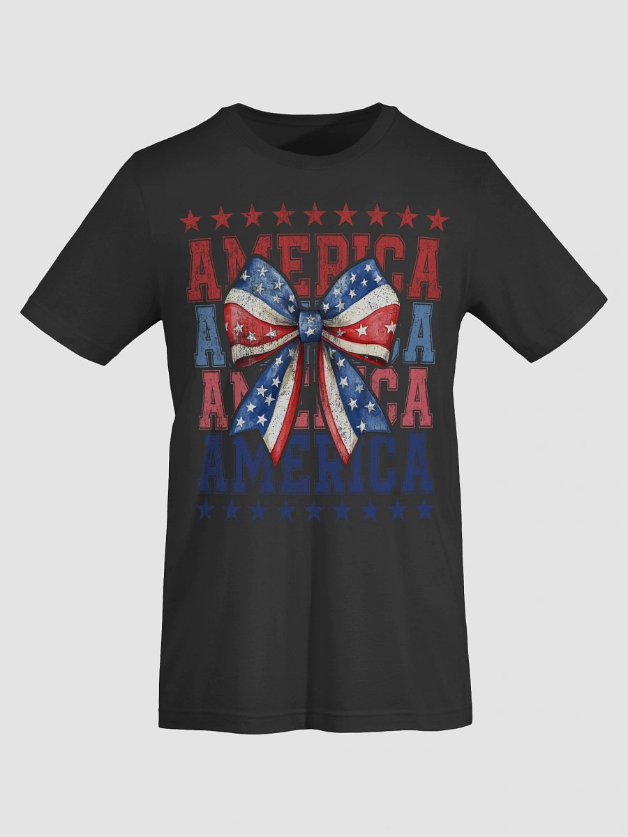 Patriotic Bow American Flag T-Shirt product image (49)