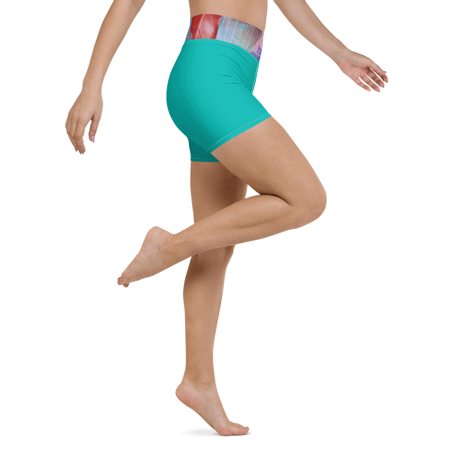 Paradise Breeze Iris Blue Flow Yoga Shorts product image (6)