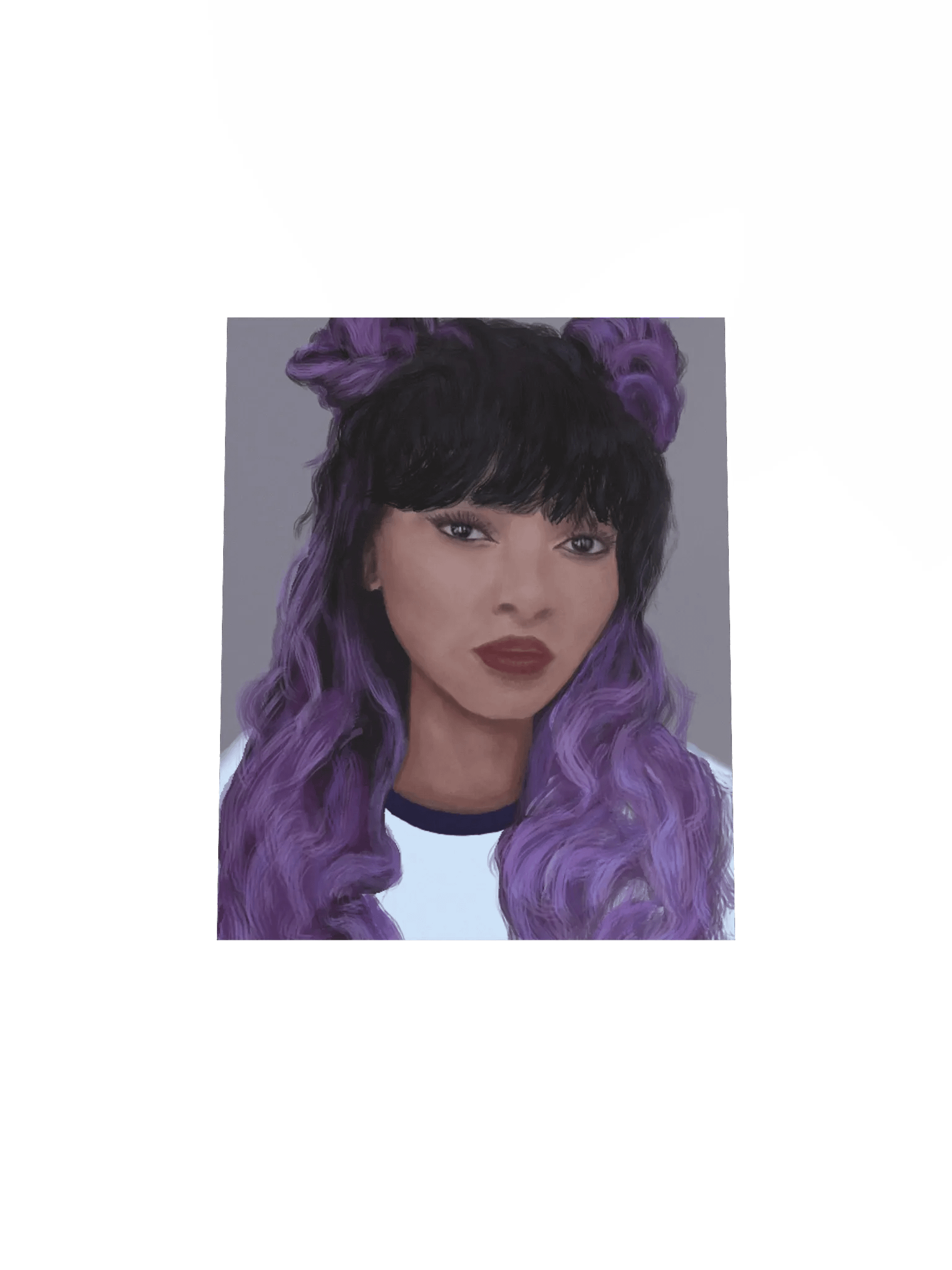 Vibrant Violet Locks Matte Paper Poster product image (14)