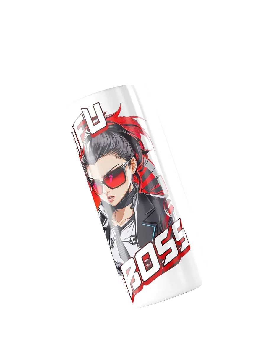 Waifu Boss 20 oz Skinny Stainless Steel Tumbler - White - v1 product image (5)