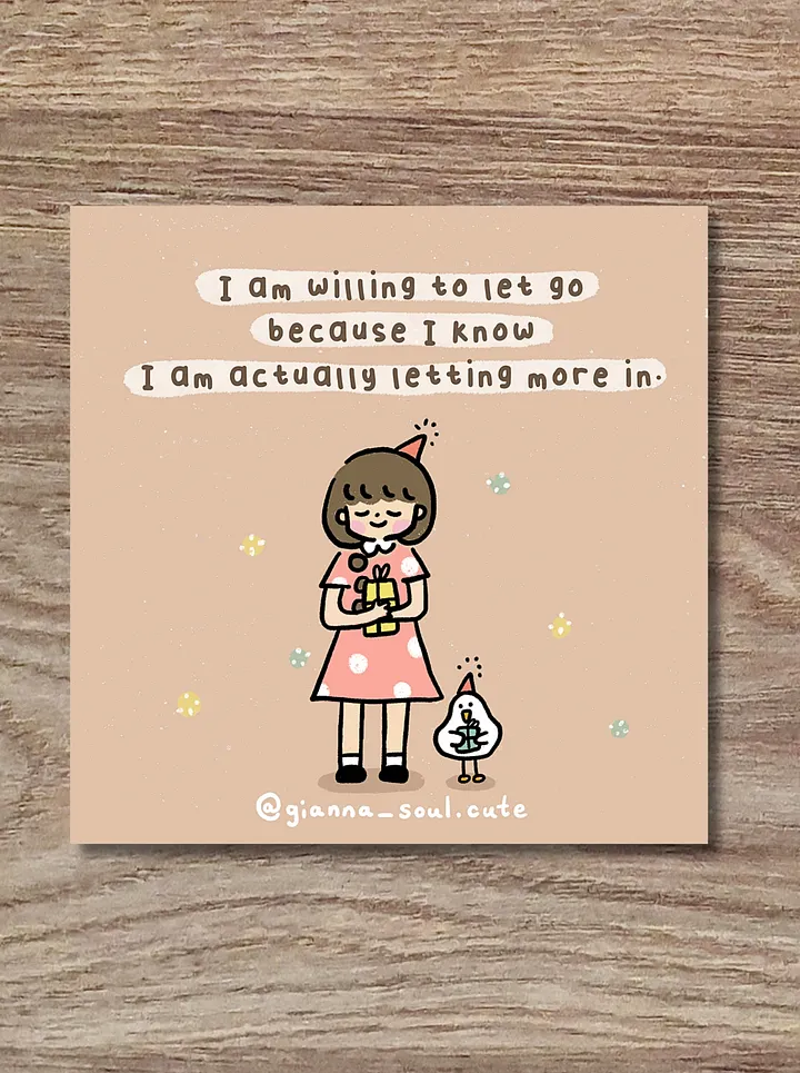 Let go, let in | Positivity Greetings Card product image (1)