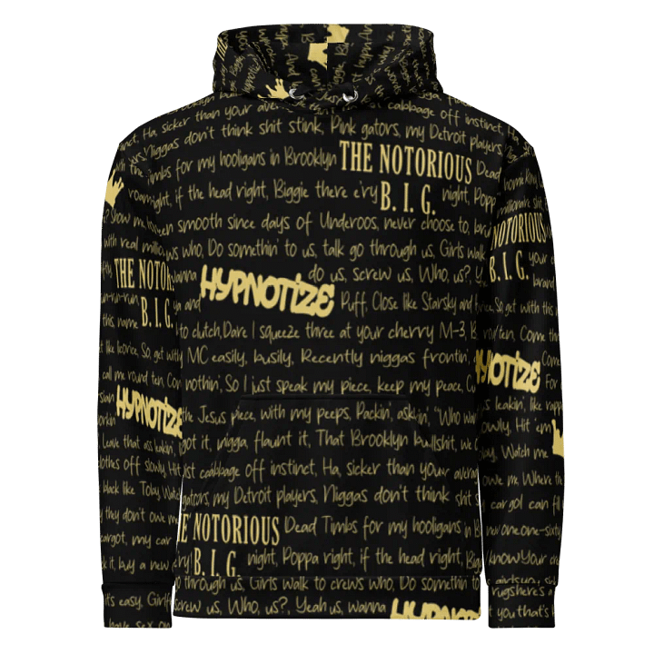 Hypnotize - The Notorious B.I.G. - BLACK w/GOLD - Unisex Hoodie product image (2)