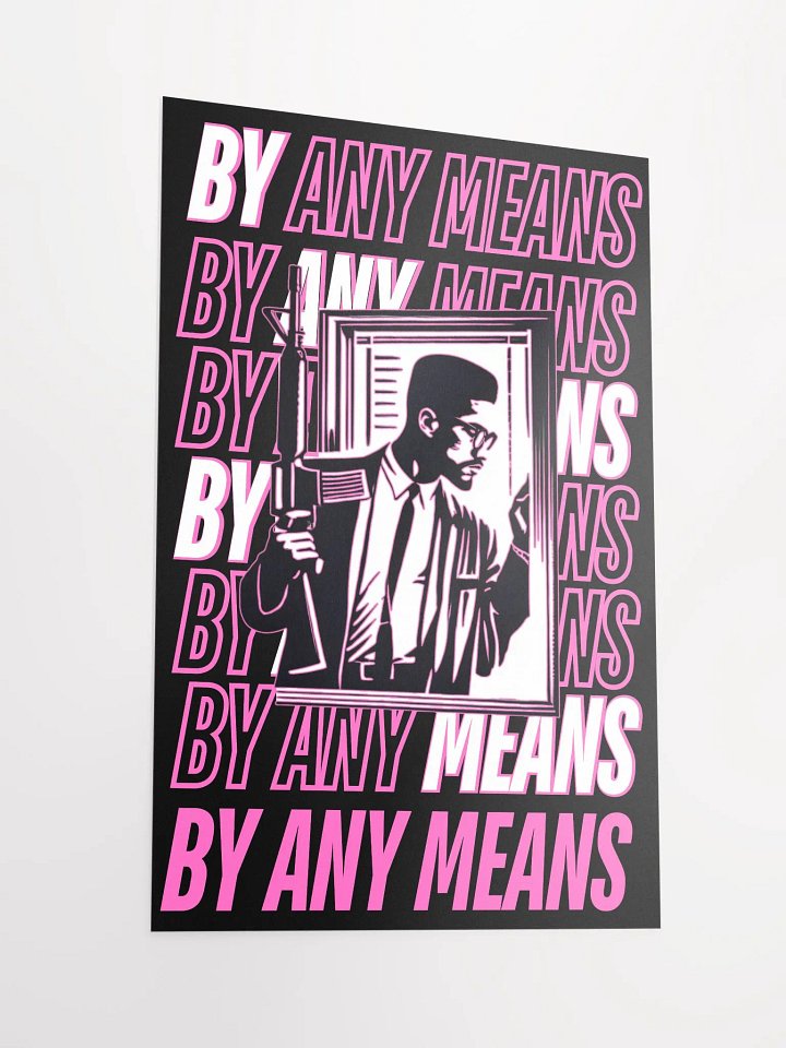 MALCOLM X BY ANY MEANS POSTER (PINK) product image (2)