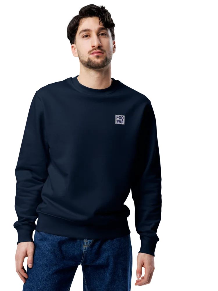 Embroidered Logo Sweatshirt in French Navy with Backprint product image (2)