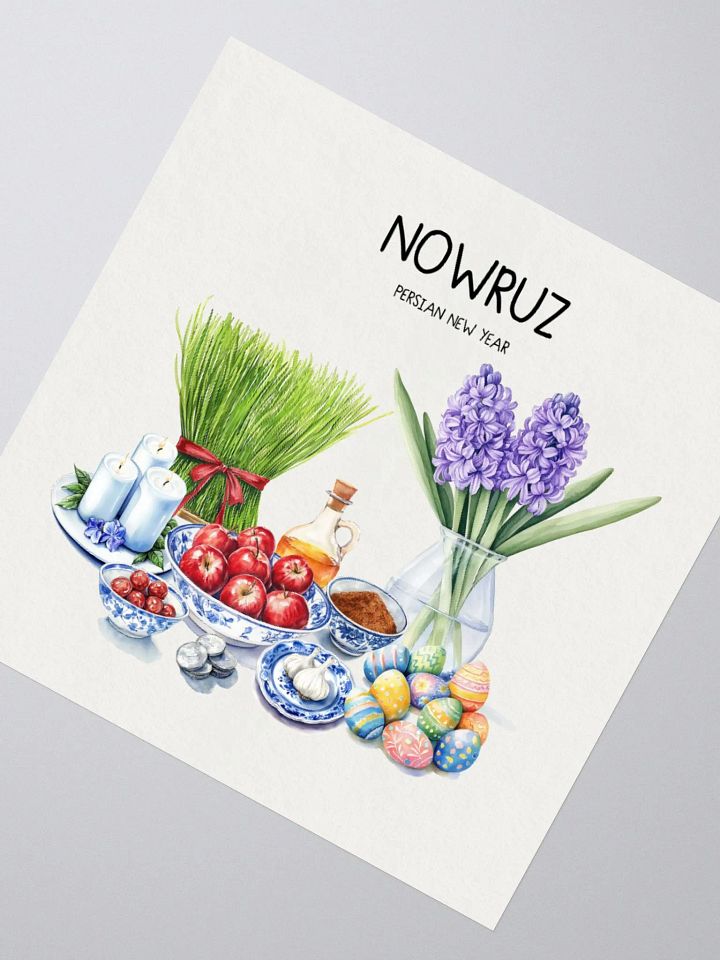 Nowruz Celebration Sticker Set, Nowruz Watercolor Art, Haft-sin Table, Persian New Year, Persian Art product image (4)