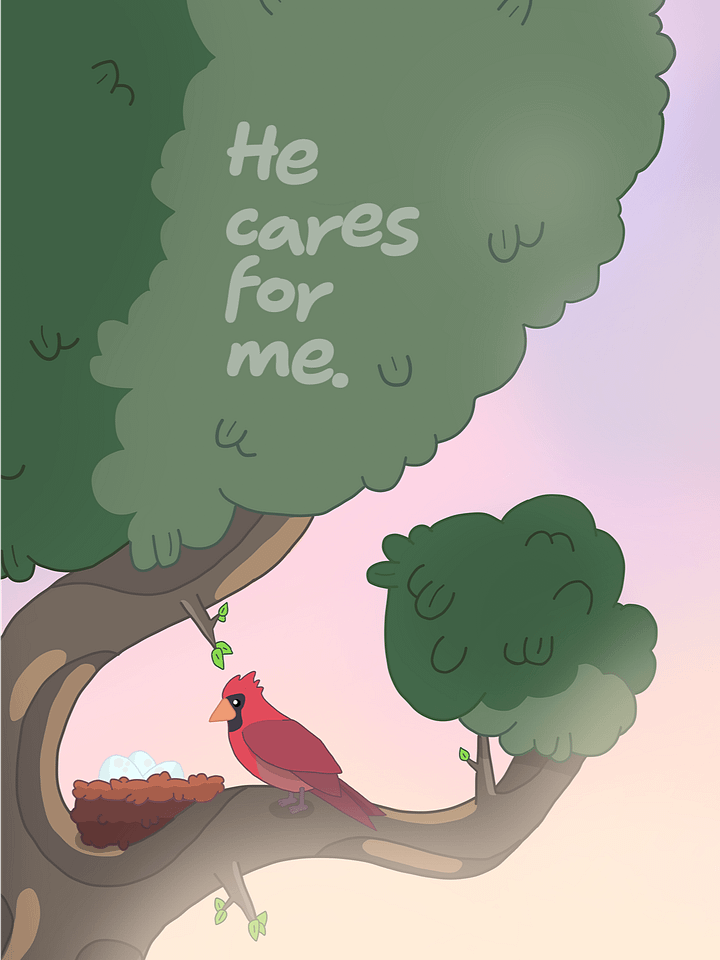 He Cares For Me (Matthew 6:26) – Phone Wallpaper product image (1)