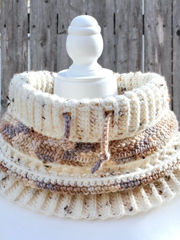 Persinette Drawstring Crochet Cowl Pattern | Instant PDF download with Photo Tutorial product image (3)