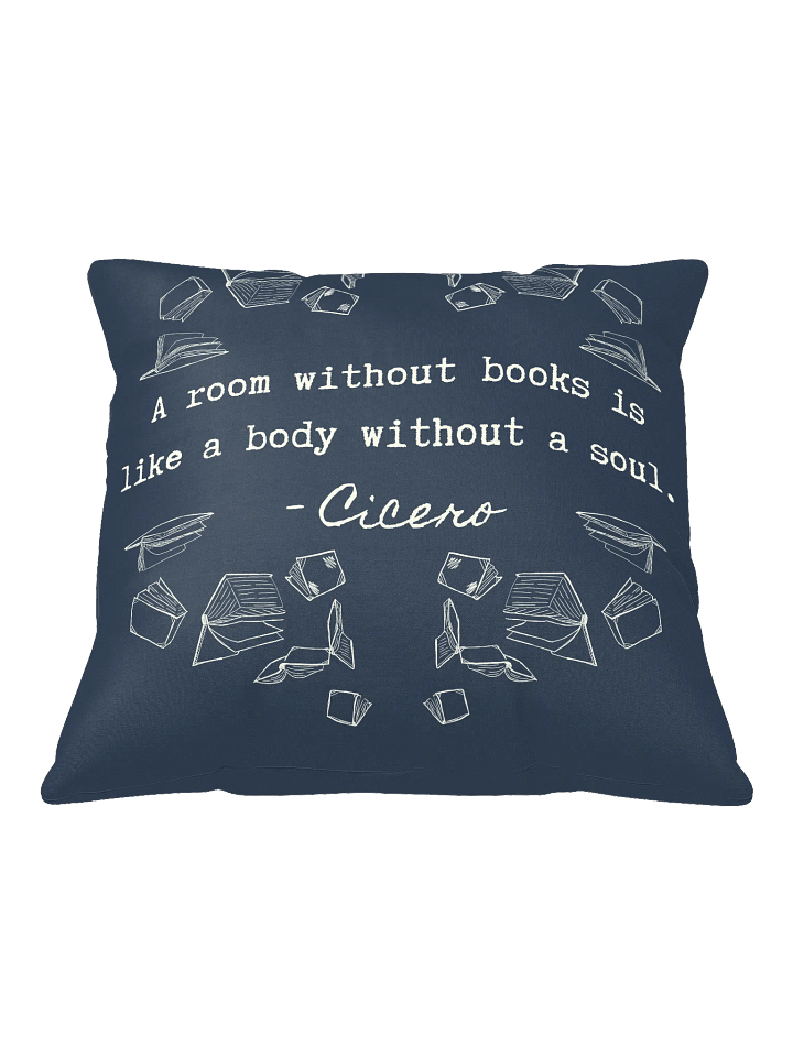 Literary Pillow Cicero Quote Book Lovers Pillow product image (1)