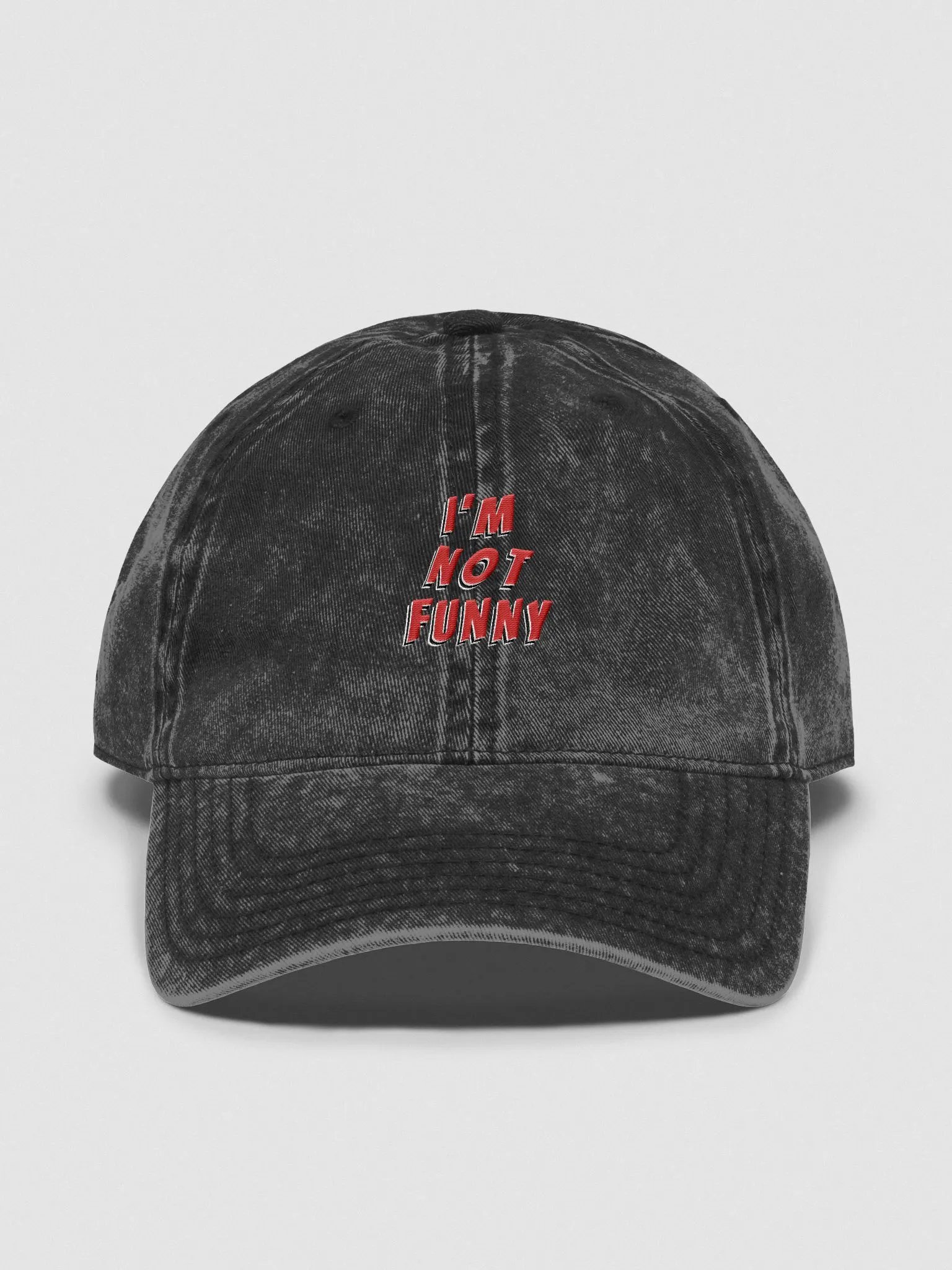 I'm Not Funny Denim Hat product image (1)