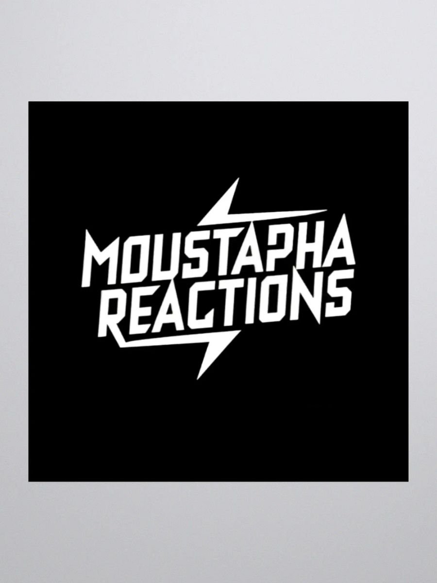 Moustapha Reactions Electric Vibes Kiss Cut Stickers - White_Black product image (3)
