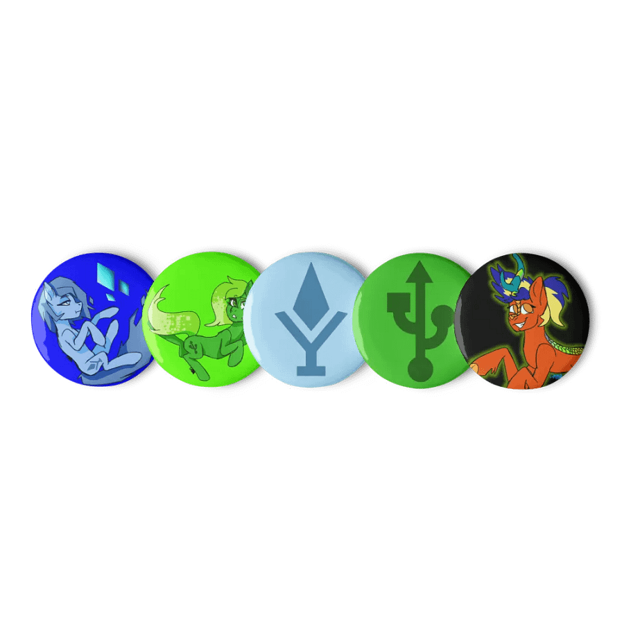 2025 PoniesOnline mascot button set product image (1)
