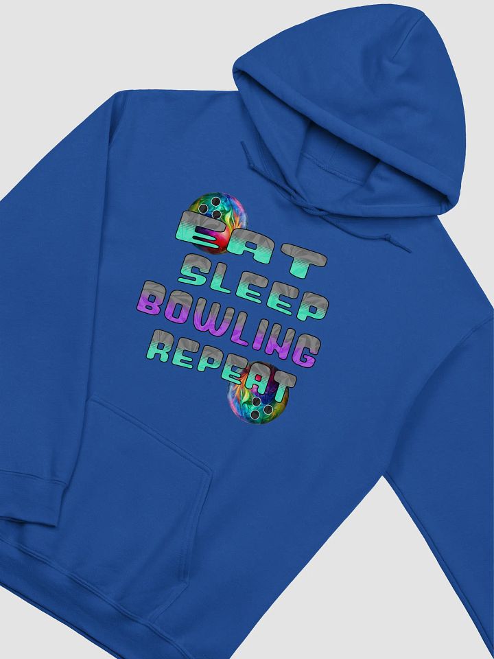 Eat Sleep Bowling Repeat Angle Vibrant Graphic Hoodie product image (2)