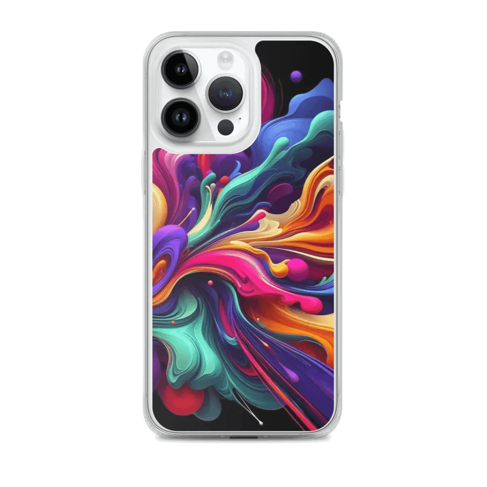 Vibrant Swirls MagSafe® Clear Case | AI Design abstract fluid product image (2)