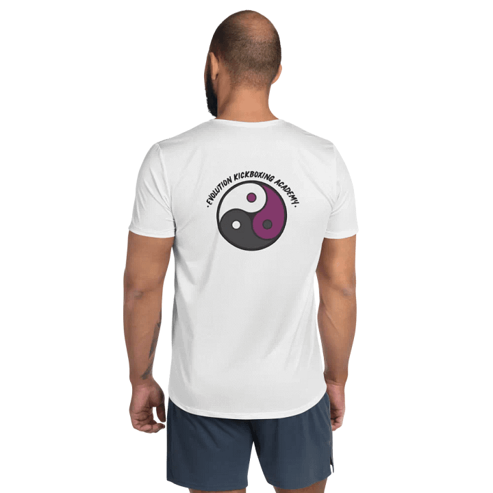 Adult White Athletic T-Shirt product image (2)