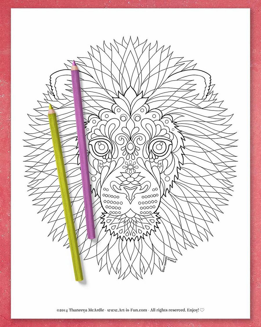 Groovy Animals Coloring Pages product image (8)
