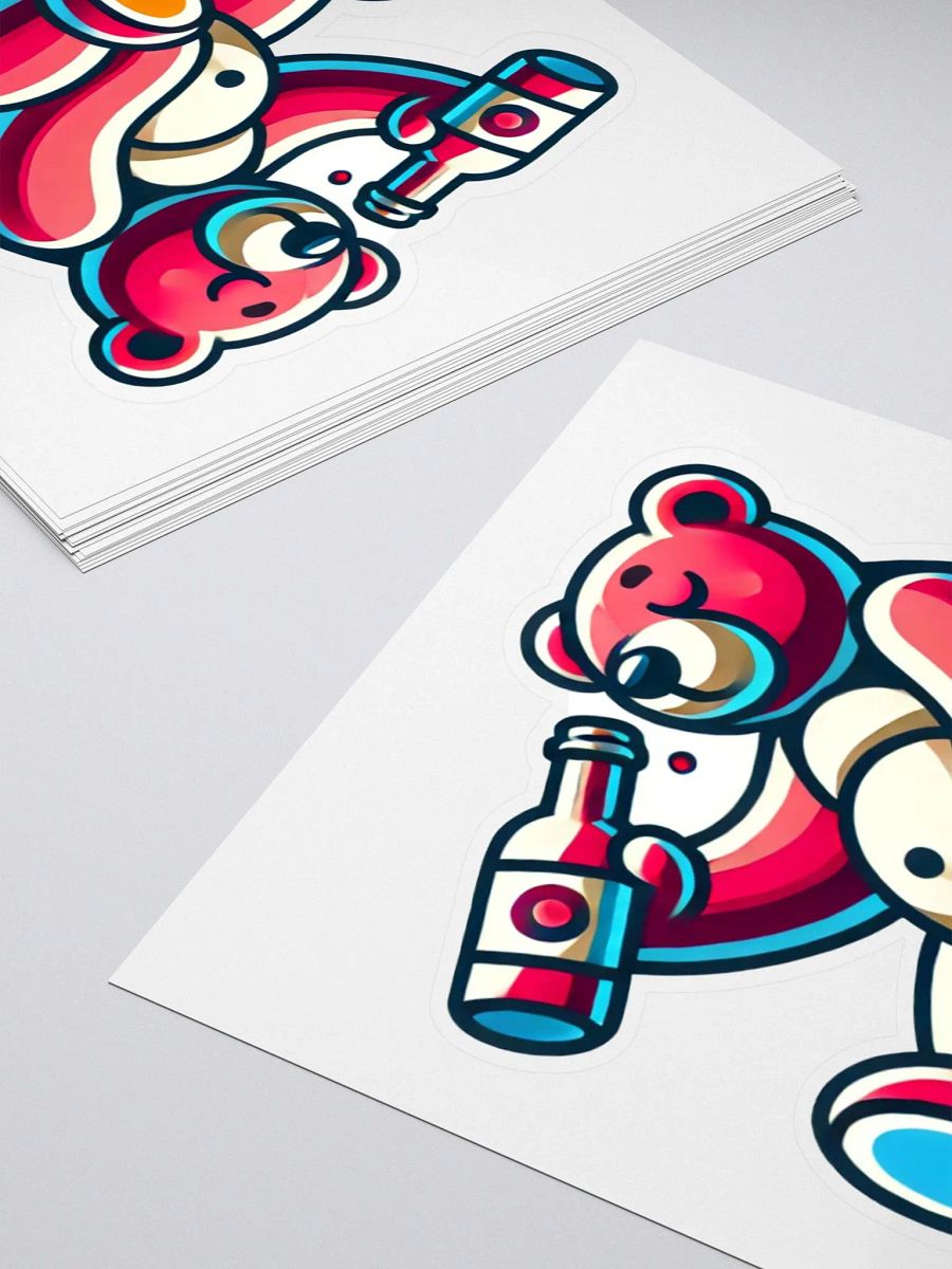 Drunk Teddy Bear Sticker product image (4)