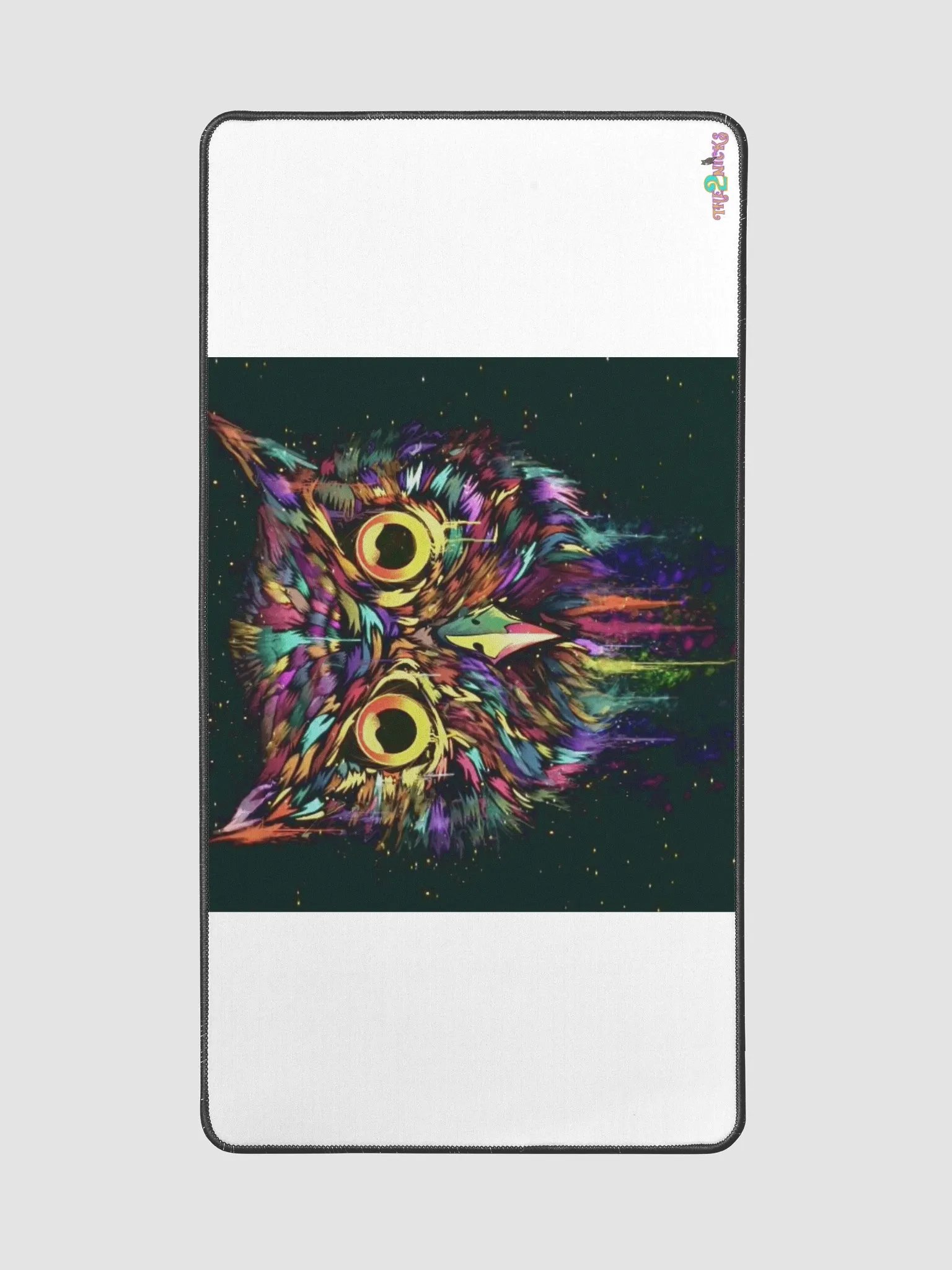 Drippy Owl Desk Mat (White) product image (2)