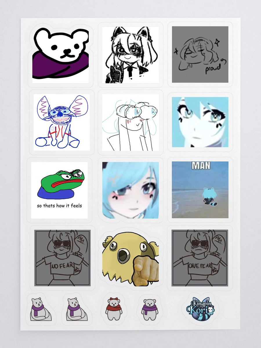 Random Kori Meme Sticker Sheet product image (1)
